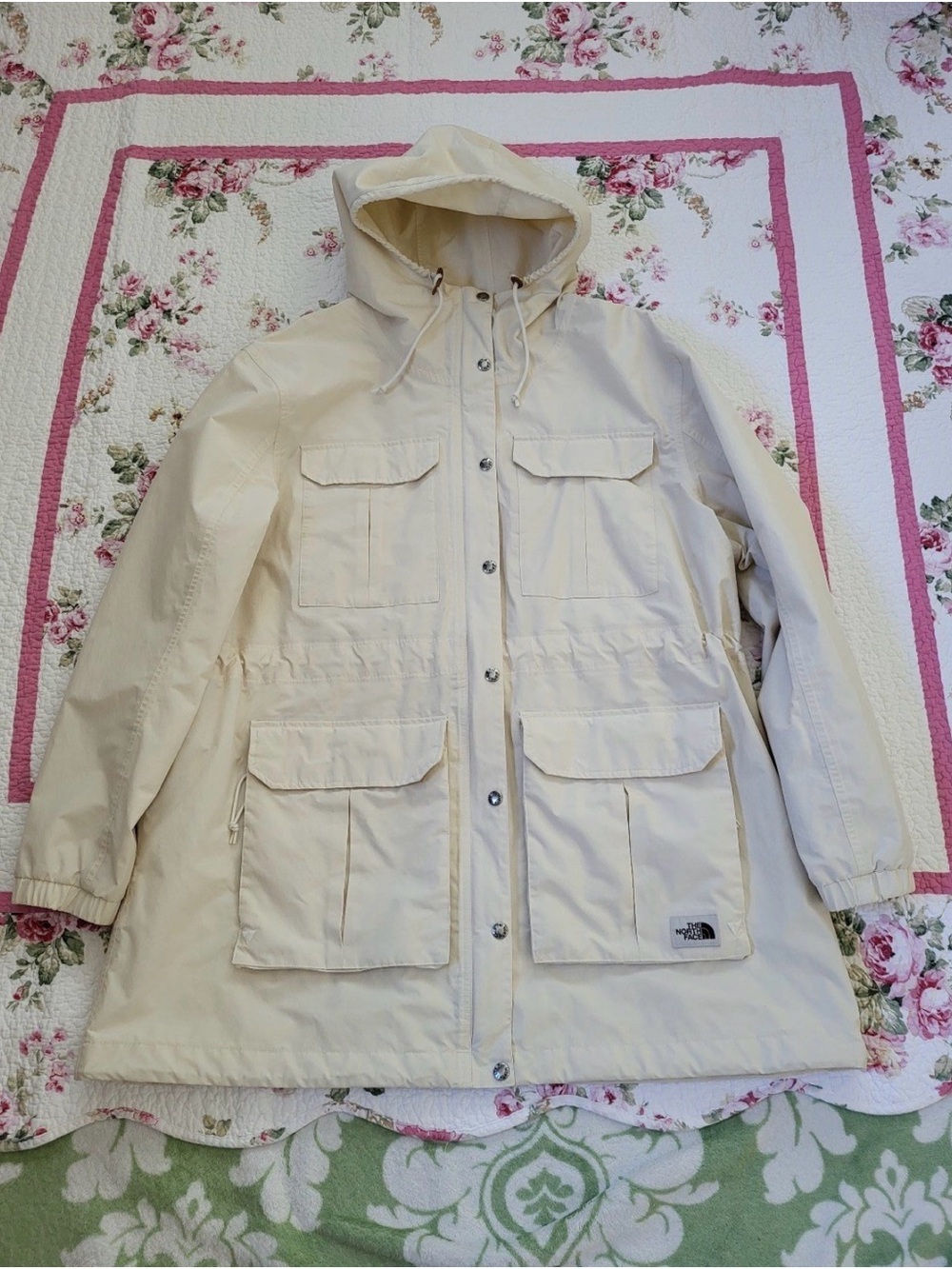 The North Face Women's Hooded Utility Jacket in Cream